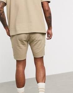 Shorts de jogging décontractés pour hommes en toile surdimensionnée 100 % coton respirant, 340 grammes, style hip-hop, anti-plis, streetwear, vente en gros - Product Image 3