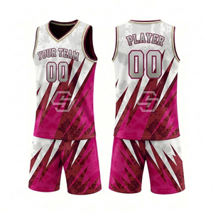 Ensemble de maillot et short de basket-ball pour adultes entièrement personnalisé, design personnalisé, respirant, uniforme de basket-ball haute performance - Product Image 3
