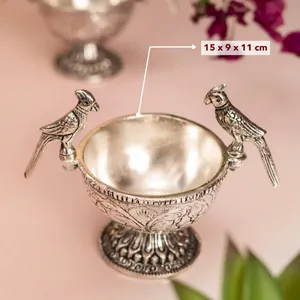 Bol à fruits secs en métal doré brillant, en aluminium poli, idéal pour la table, les hôtels et les cadeaux - Product Image 2