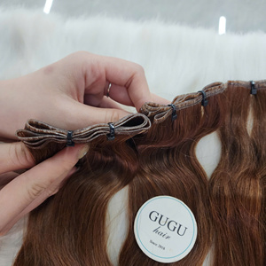 Natural wavy Genius Weft Virgin Hair Wholesale One Donor Double Drawn Vietnamese Genius Weft Hair Human Hair Extension - Product Image 1