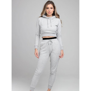 Ensemble de survêtement streetwear personnalisé pour femme, rouge uni, sweat à capuche zippé et pantalon, décontracté, en polaire, pour l'hiver - Product Image 3