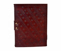 Carnet A4 à spirale personnalisé en cuir véritable, couverture marron, motif Arbre des Amis, Grimoire de sorts et designs, idéal comme cadeau