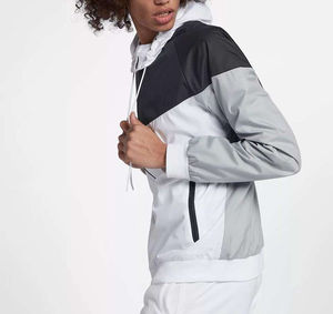 Sweat-shirt à capuche zippé coupe-vent personnalisé pour homme, coupe classique, respirant, pour la gym, en coton tricoté uni 100% - Product Image 4