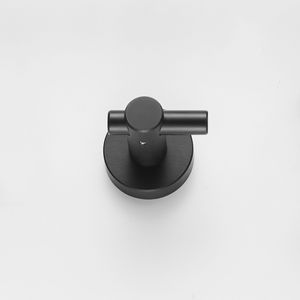 Ganci da Parete Rotondi Neri Opachi con Viti, Confezione da 4 - per Ingresso, Armadio Scarpe, Guardaroba, Bagno o Mobili da Camera da Letto - Product Image 4