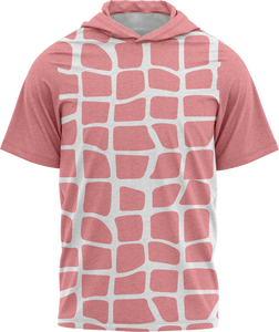 Men's <b>Hooded</b> Geometric Print Polyester Casual T-<b>Shirt</b> Regular Fit Summer Wear - Product Image 3