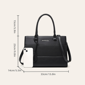 Sac à main et pochette de luxe tendance en cuir PU pour femme avec logo personnalisé, grande capacité, bandoulière pour usage quotidien - Product Image 6