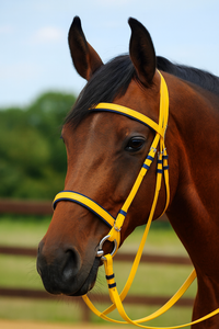 Durable Halters PVC Horse Bridle with Removable Stainless Steel <b>Bit</b> Multiple Colors Riding Halter Bridle - Product Image 2
