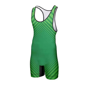 Combinaisons de lutte personnalisées en gros, uniformes à taille élastique, respirants, écologiques, imprimés numériquement sur toute la surface - Product Image 2