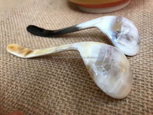 Cuchara de cuerno de búfalo de diseño simple Mini mango Color de cuerno natural Pieza de calidad superior Cuchara de especias de búfalo de Falak World Export - Product Image 5