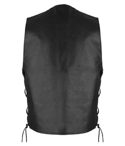 Chaleco de Motocicleta Unisex de Cuero Genuino, Chaleco Retro para Motociclistas, Cuello Alto con Calefacción para Invierno, Botones, Resistente al Viento, OEM, ODM, Venta al Por Mayor - Product Image 3