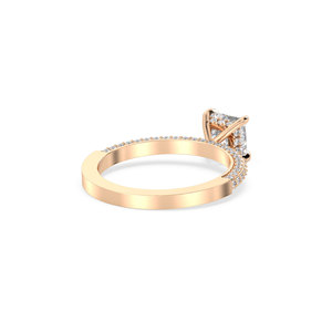 แหวนเพชรทรงโซลิแทร์ REYES ดีไซน์คลาสสิก ทองคำแท้ 14K เพชรเลี้ยงในห้องปฏิบัติการ ประดับด้วยวงแหวนรอบเพชรแบบซ่อน สำหรับผู้หญิง ผู้ผลิต OEM ODM เครื่องประดับชั้นดี - Product Image 5