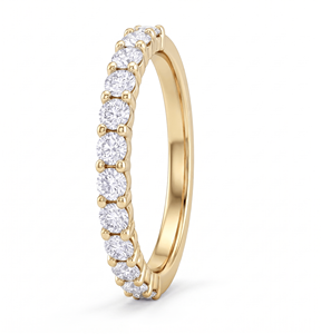 Bague de fiançailles en diamant taille ronde pour femme, classique, avec diamants naturels et de laboratoire - Product Image 2