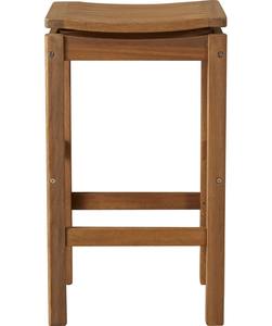 Chaise de bar en teck massif de qualité supérieure avec structure en bois minimaliste et grain de bois naturel pour les meubles de bar, de café et de restaurant - Product Image 3