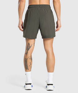 Shorts de course 2 en 1 pour hommes, shorts de sport à séchage rapide avec doublure, shorts d'entraînement avec poches zippées et boucle pour serviette, vêtements de sport - Product Image 4
