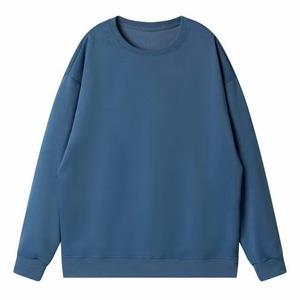 Pulls en molleton de coton épais tricotés à col rond, coupe ample, pour l'hiver, avec impression de logo personnalisé, collection 2026, vente en gros - Product Image 2