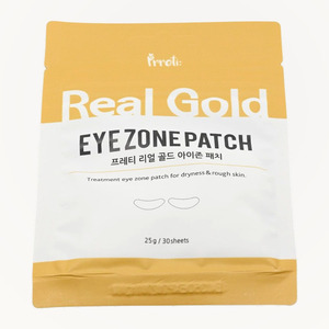 แผ่นมาส์กใต้ตาโกลด์คอลลาเจน Prreti Korean Real Gold Eye Zone Patch 30 แผ่น ผลิตในเกาหลี 25 กรัม ผสมเปปไทด์ / ไนอะซินาไมด์ - Product Image 1