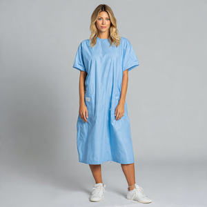 Uniforme Médico Unisex para Doctor/Enfermera, Transpirable, Tejido de Punto, 100% Algodón, Personalizable, Bata para Pacientes en Venta - Product Image 3