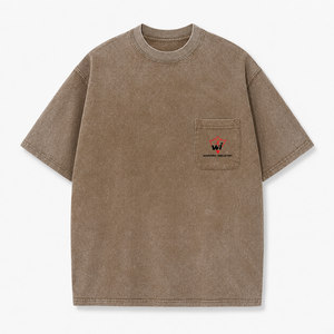 Premium Vintage Washed Oversized <b>Pocket</b> <b>T</b> <b>Shirt</b> Custom Heavyweight Cotton Casual Streetwear Loose Fit Garment Dyed Unisex wear - Product Image 1