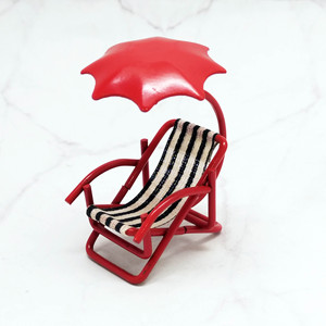 Chaise de plage miniature, mobilier de maison de poupée, chaise longue, décoration à l'échelle 1:12, pour les 14 ans et plus. - Product Image 5