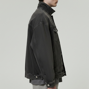 Veste en jean pour homme de qualité supérieure, lavage vintage, en coton, pour un usage décontracté, vente en gros directe d'usine - Product Image 6