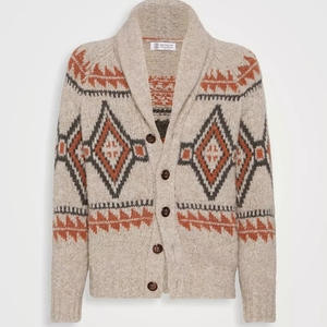 European Plus Size Men's & women's <b>Cardigan</b> for Autumn Winter Cross-Border Factory Wholesale Knitted with Warm Neck Front Logo - Product Image 6