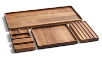 Organisateur de bureau en bois de qualité supérieure pour le bureau à domicile, y compris un support pour téléphone, organisation essentielle