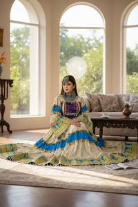 2026 Afghani <b>Dress</b> Embroidered Boho Style Floor-Length Women's <b>Wedding</b> Gown with Long Sleeve <b>Wedding</b> <b>Dress</b> <b>For</b> Afghan Brides - Product Image 4