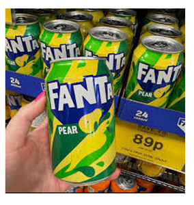 Fanta Pera Edición Limitada Reino Unido, 24 Latas de 330ml, Artículo de Colección para Entusiastas de Fanta y Minoristas de Bebidas Importadas - Product Image 1