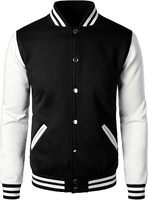 Vestes bomber en laine solide brodées sur mesure de haute qualité avec manches en cuir, coupe-vent d'hiver, écologiques, pour adultes et enfants