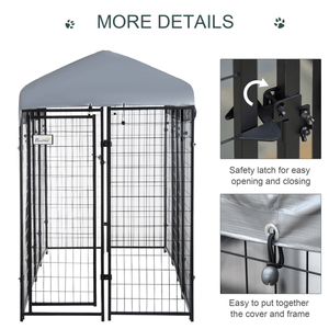 Cuccia per Cani con Opzioni di Gabbie Grandi e Piccole, Trasportino in Metallo e Ferro per Animali Domestici, Cuccia XL per Gatti e Animali Domestici, Imballaggio in Scatola con Vassoio in Legno - Product Image 4