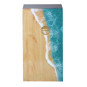 Urna Funeraria de Color Marrón con Diseño de Agua de Mar para Cenizas Humanas o de Mascotas, Inspirada en el Océano, por AYAANS - Product Image 1