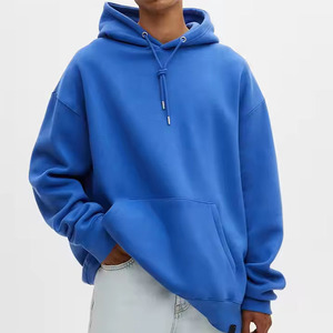 Sudadera con Capucha Extra Grande para Hombre, Color Sólido, Felpa Francesa, Algodón, Estilo Casual, Corte Regular, Otoño - Product Image 4