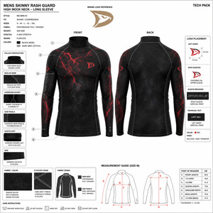 เสื้อแรชการ์ดแขนยาวผู้ชาย Dravelle Industry สีดำ-เขียวลายหกเหลี่ยม พิมพ์ลายยางนูน ระบายอากาศได้ดี น้ำหนัก 220 กรัม แห้งเร็ว - Product Image 5