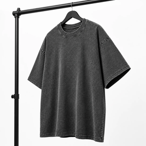 เสื้อยืดโอเวอร์ไซส์สไตล์วินเทจแบบยูนิเซ็กซ์ ผ้าคอตตอนหนานุ่ม สตรีทแวร์ รับผลิตแบบ OEM ODM แบรนด์ส่วนตัว - Product Image 2