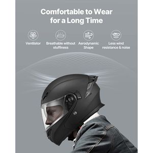 Casco Modular para Motocicleta con Visera Transparente Grande para Adultos, Cómodo para Motocross, Carreras y Uso en Calle - Product Image 5