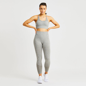 Leggings de sport à taille haute personnalisés pour le yoga, ensemble de yoga sans couture pour femmes - Product Image 1