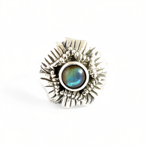 แหวนแฟชั่นลาบราโดไรต์ 6.1 กรัม เครื่องประดับที่หรูหราและมีเอกลักษณ์ - Product Image 2