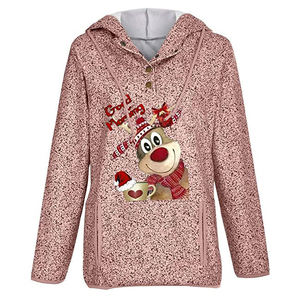 Nouveau Pull à Capuche Unisexe de Noël de Qualité Supérieure, Coupe Oversize Décontractée, Pull d'Hiver avec Impression Numérique 3D Intégrale et Broderie, Modèle Long - Product Image 5