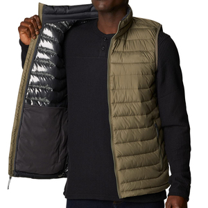 Chaleco con Capucha y Cremallera para Hombre, Informal, de Color Sólido, Ropa de Invierno, Cortavientos, Corte Regular, con Bolsillos Acolchados de Poliéster - Product Image 5