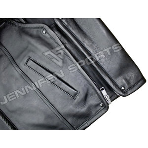 Chaleco de Motocicleta de Cuero Genuino Hecho a Mano, Transpirable, Diseño Clásico de Invierno, Prenda Exterior Cómoda - Product Image 3