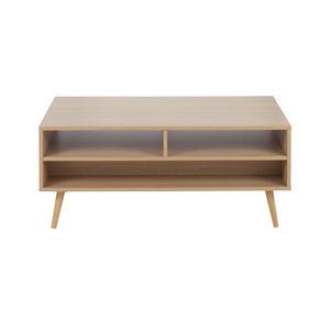 Tavolino da Caffè Astro Contemporaneo in Legno Naturale e Bianco, Design Moderno per Arredamento Casa - Product Image 4