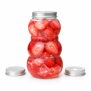 Bouteille PET en forme de bonhomme de neige de 500 ml avec couvercle en aluminium pour collations, bonbons, noix, OEM, exportation vers l'Asie, l'Europe, l'Amérique - Product Image 4