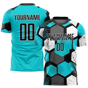 Ensemble de maillots de football personnalisés pour équipes de club en gros – Maillot de football pour hommes en polyester à séchage rapide de qualité supérieure - Product Image 4