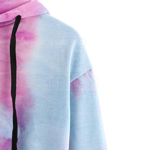 High Quality Women Tie Dye Hoodies Latest Design Solid Color Tie Dye Hoodies Customized Tie Dye Hoodies For Women - Product Image 5