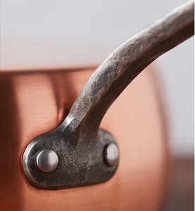 Handmade Copper Frying <b>Pan</b> With Stainless Steel <b>Handle</b> Minimalist Design No Coating For Gas Use And Induction Cooker Use - Product Image 2