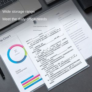 Porte-documents en PP A4 en forme de L, épaissi, transparent, pour agrafeur simple feuille, type insertion, pour documents agricoles, examens et bureau - Product Image 4