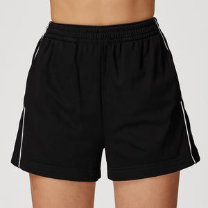 Shorts Deportivos para Mujer, Ecológicos, Transpirables, de Secado Rápido, Spandex/Poliéster, Cintura Elástica, Bloques de Color, para Yoga y Ejercicio - Product Image 5