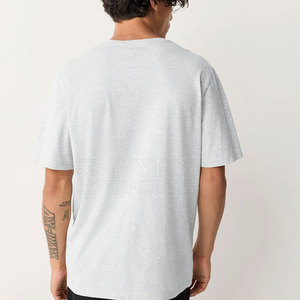 New Arrival Soft 100% Cotton Men T-Shirt Washed Knitted Breathable Eco-Friendly Solid <b>V</b>-neck Comfortable <b>Fit</b> Casual Wear - Product Image 2