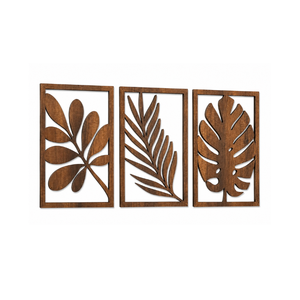 Arte de Pared con Hojas Tropicales, Decoración de Pared de Madera, Arte de Pared de Madera Cortado con Láser, Decoración de Pared de MDF |   Decoración de Pared con Diseño de Selva, Arte Botánico para Pared - Product Image 1