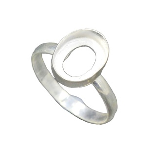 Pinza de forma ovalada de 7-30 MM, anillo trasero abierto, tamaño US-6, banda sólida de Plata de Ley 925, proveedor de accesorios de joyería - Product Image 1